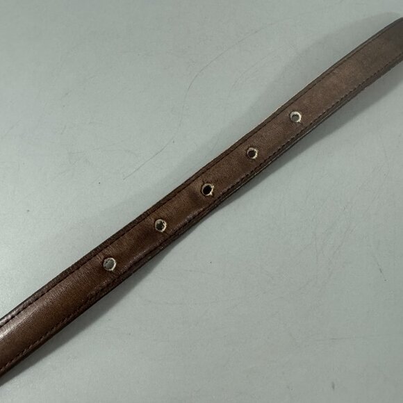 Authentic Vintage Coach # 2802 Brown Leather Slim Belt, Size 32/80 - Picture 6 of 11